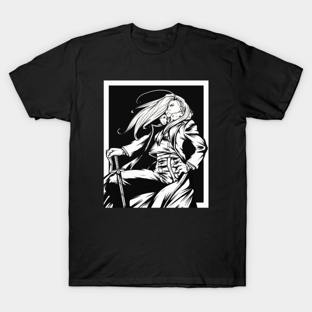 FMAB - Olivier Mira Armstrong Manga Style T-Shirt by Verethor